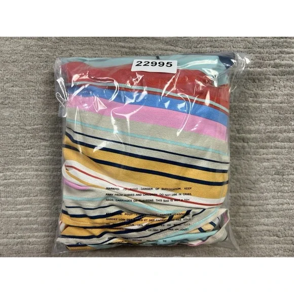 Main Strip Dress Womens Large Sleeveless Multicolor Striped Maxi Belted‎ Casual - Picture 13 of 13